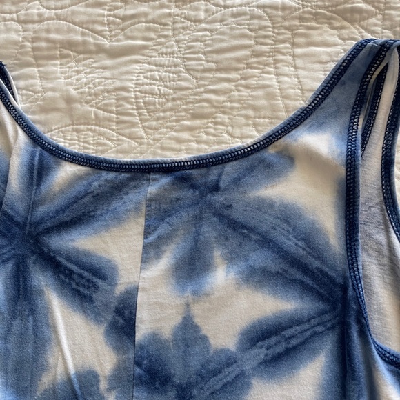 Chaps Maxi Dress Womens Blue & White Sleeveless Size Large - Picture 11 of 11